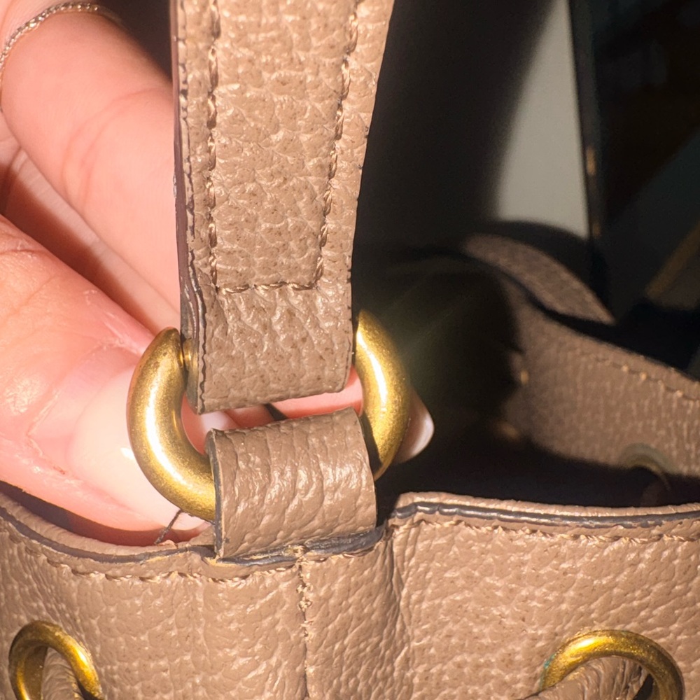 Gucci Brown GG Canvas Mini Drawstring Bucket Bag - Picture 9 of 10